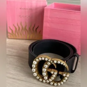 Gucci | Accessories | Authentic Gucci Black Belt With Gold  display picture 2